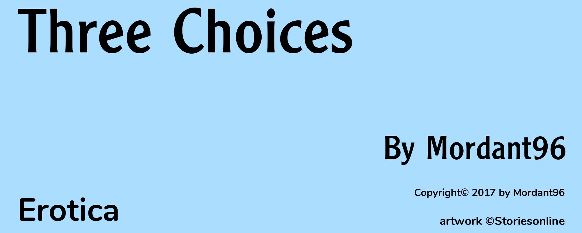 Three Choices - Cover