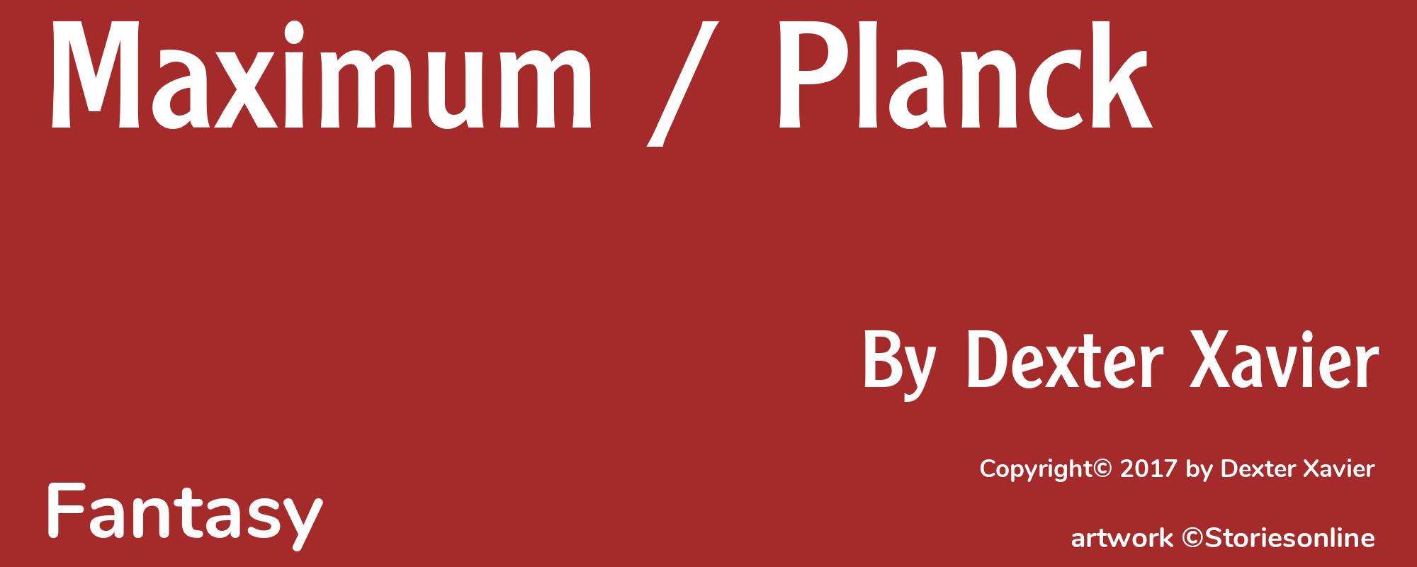 Maximum / Planck - Cover