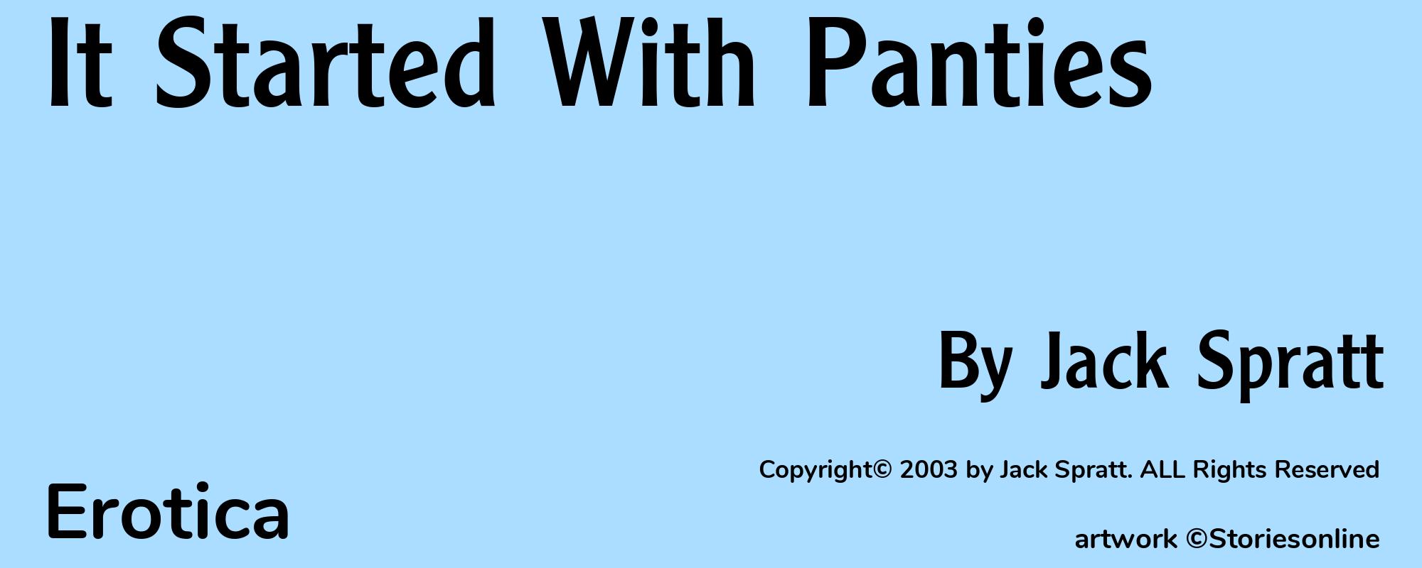 It Started With Panties - Cover