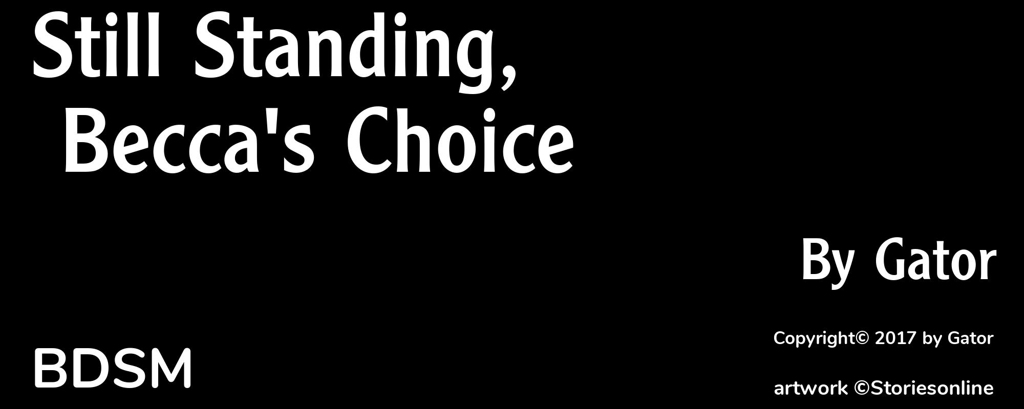 Still Standing, Becca's Choice - Cover
