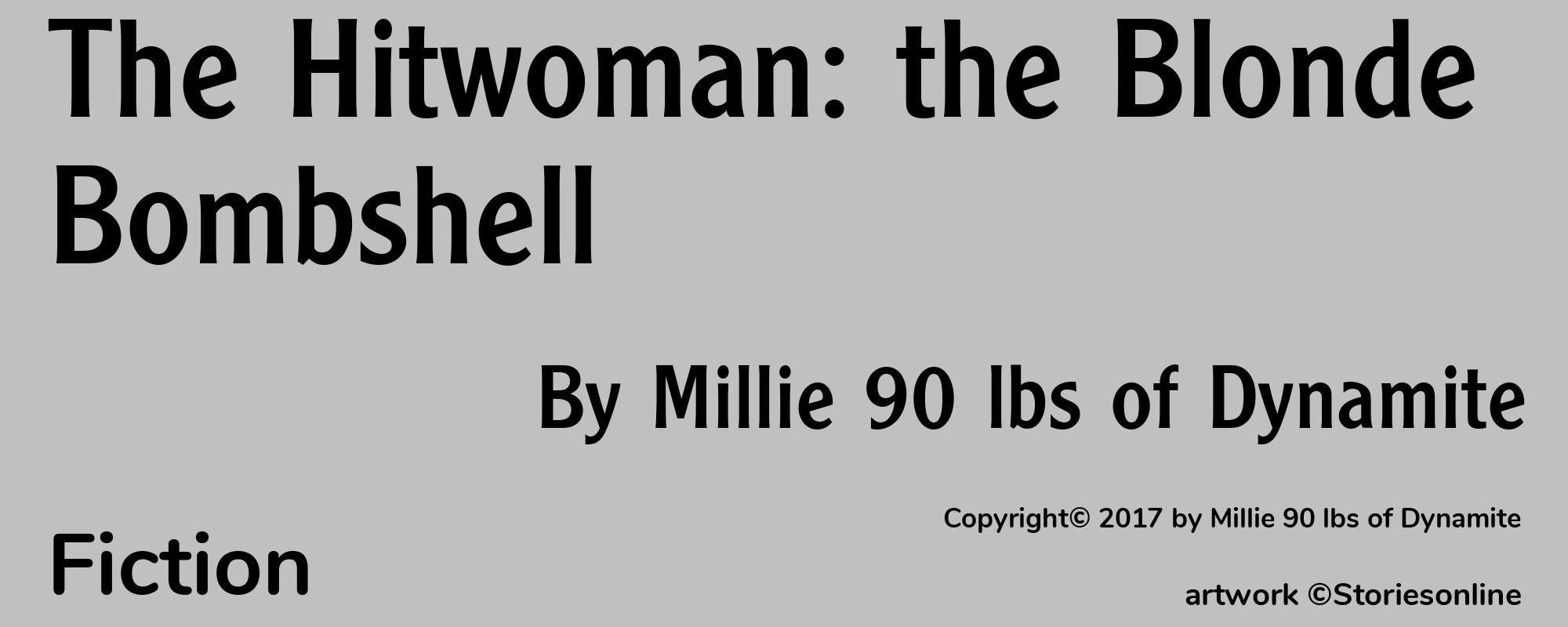 The Hitwoman: the Blonde Bombshell - Cover
