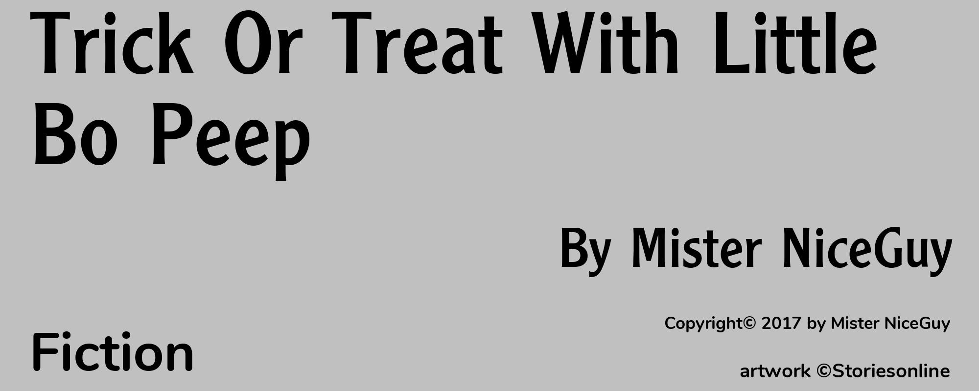 Trick Or Treat With Little Bo Peep - Cover