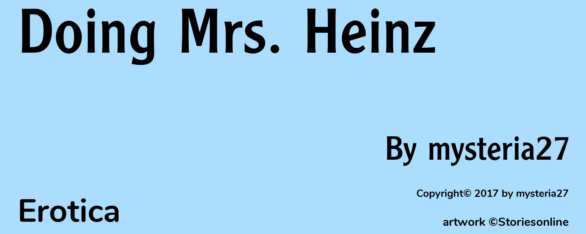 Doing Mrs. Heinz - Cover