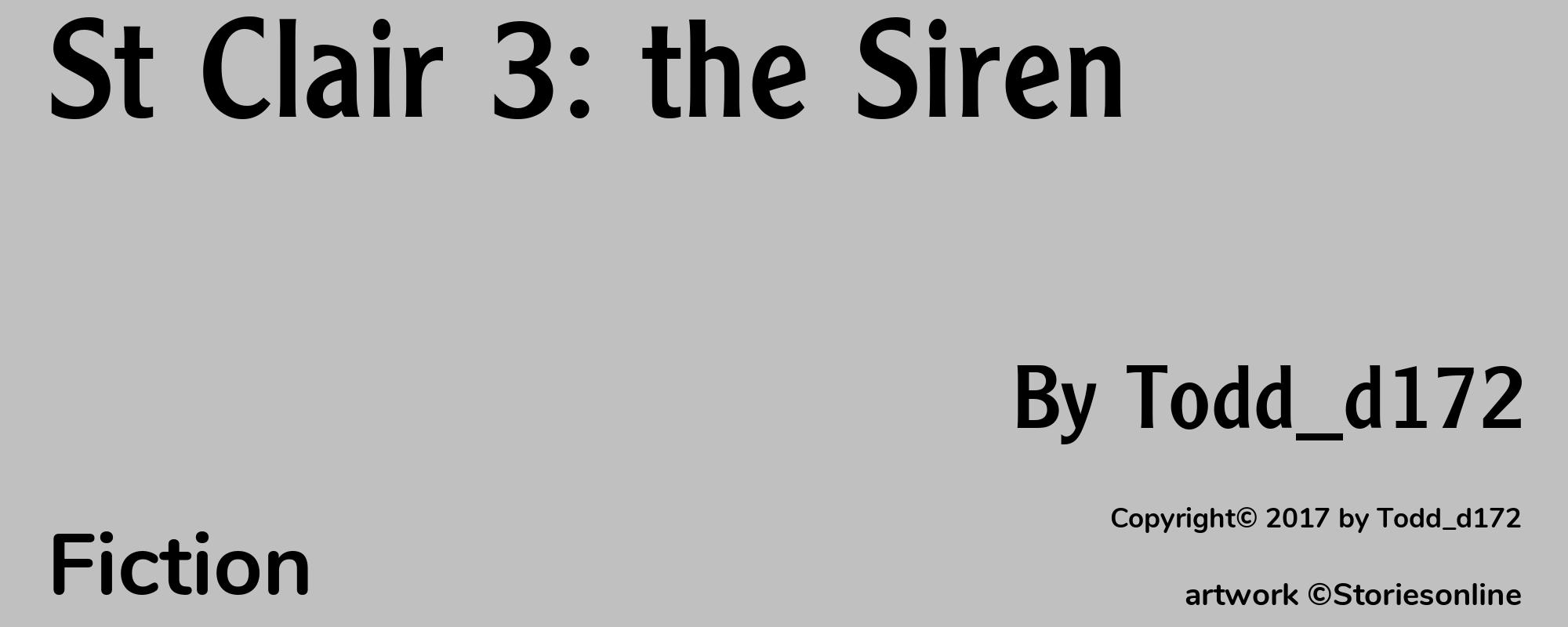 St Clair 3: the Siren - Cover