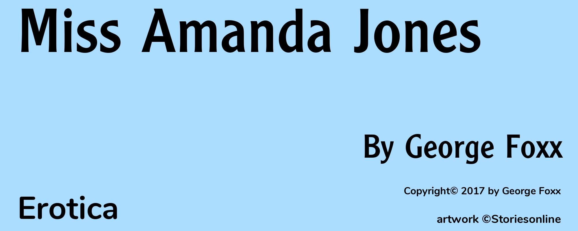 Miss Amanda Jones - Cover