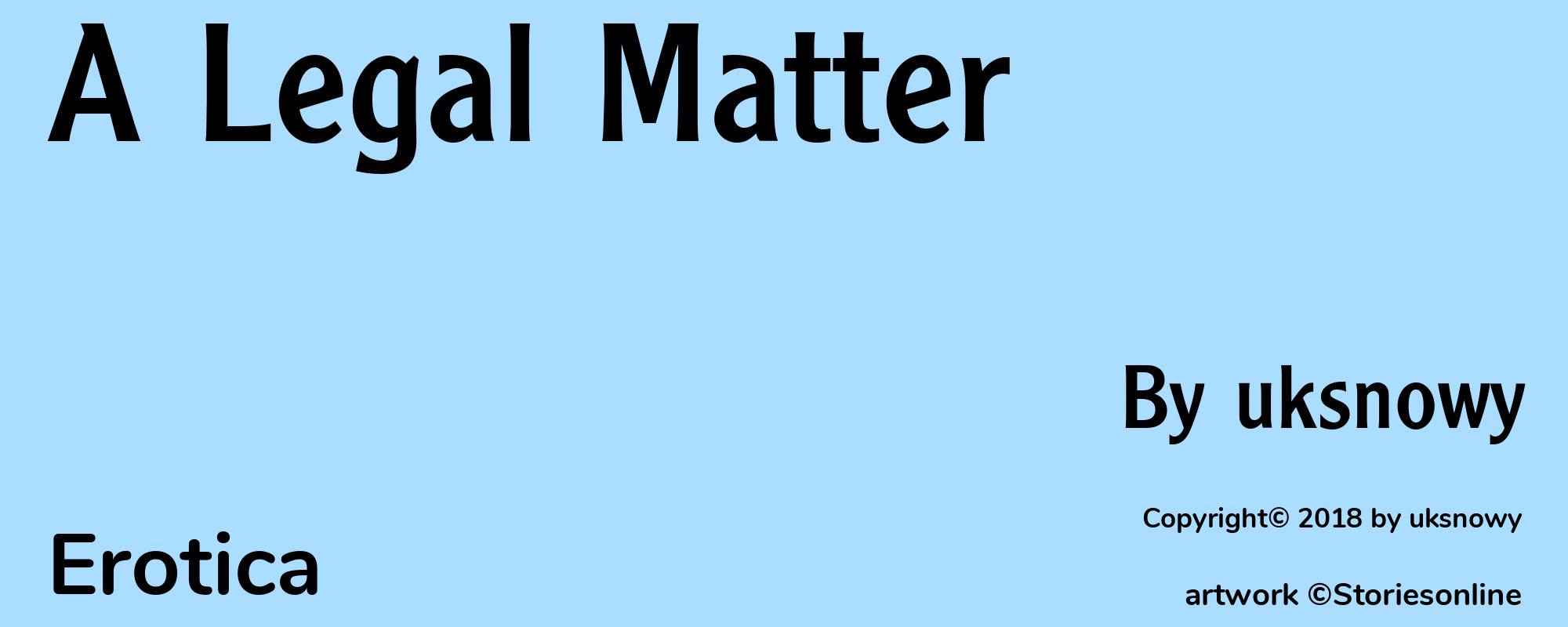 A Legal Matter - Cover