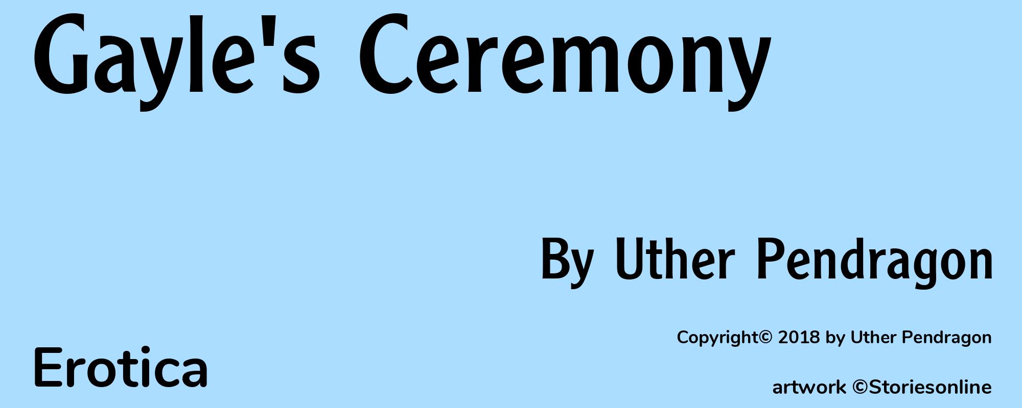Gayle's Ceremony - Cover