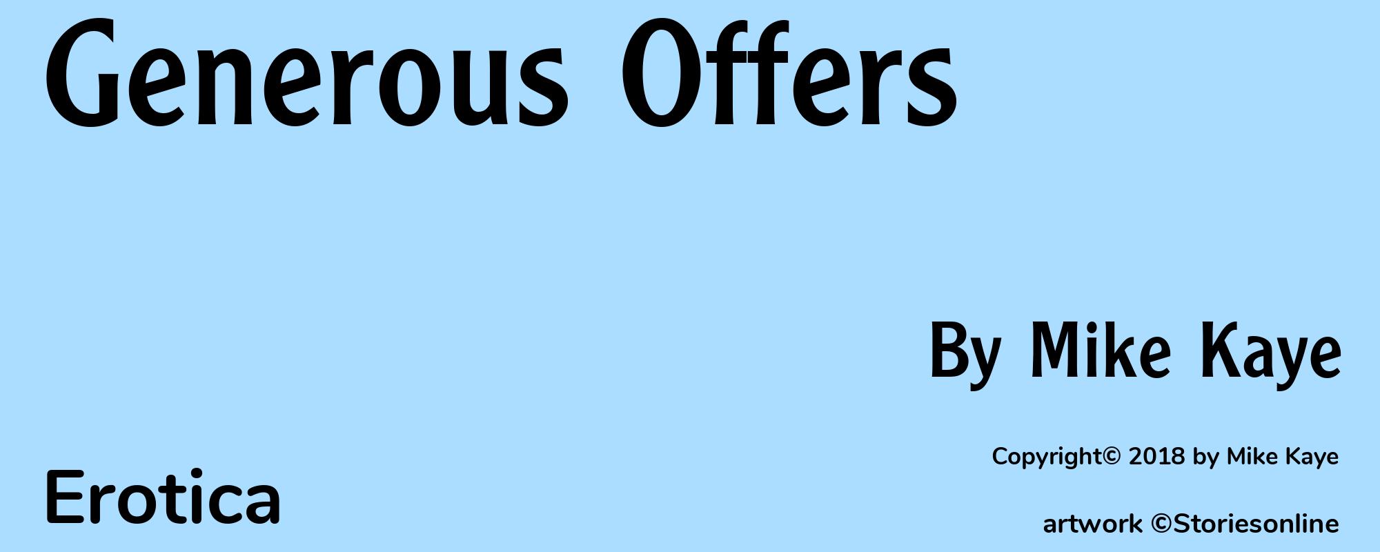 Generous Offers - Cover