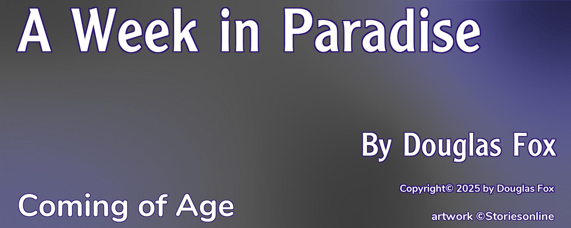 A Week in Paradise - Cover