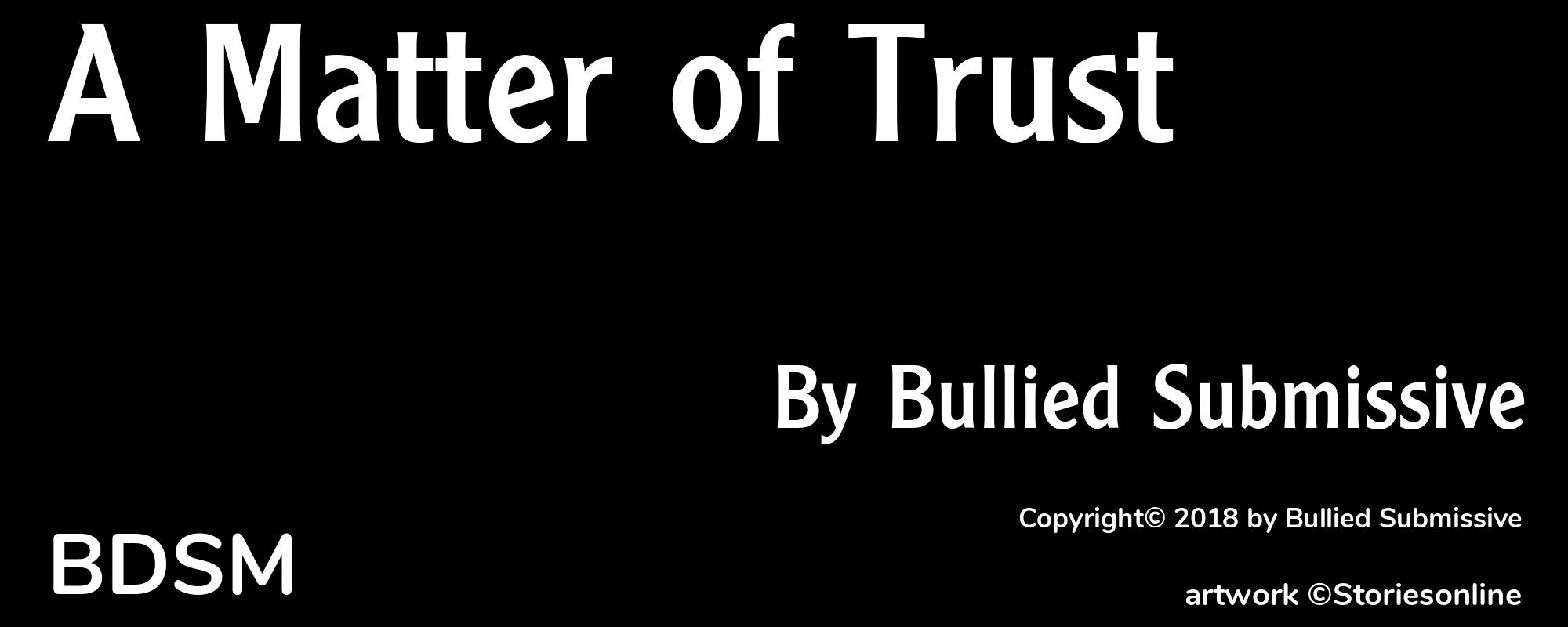 A Matter of Trust - Cover