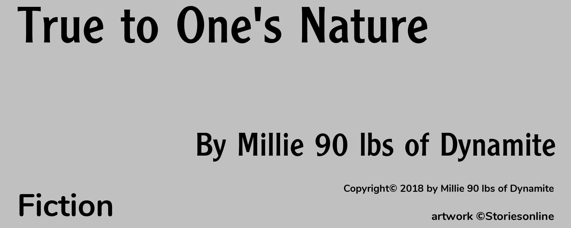 True to One's Nature - Cover