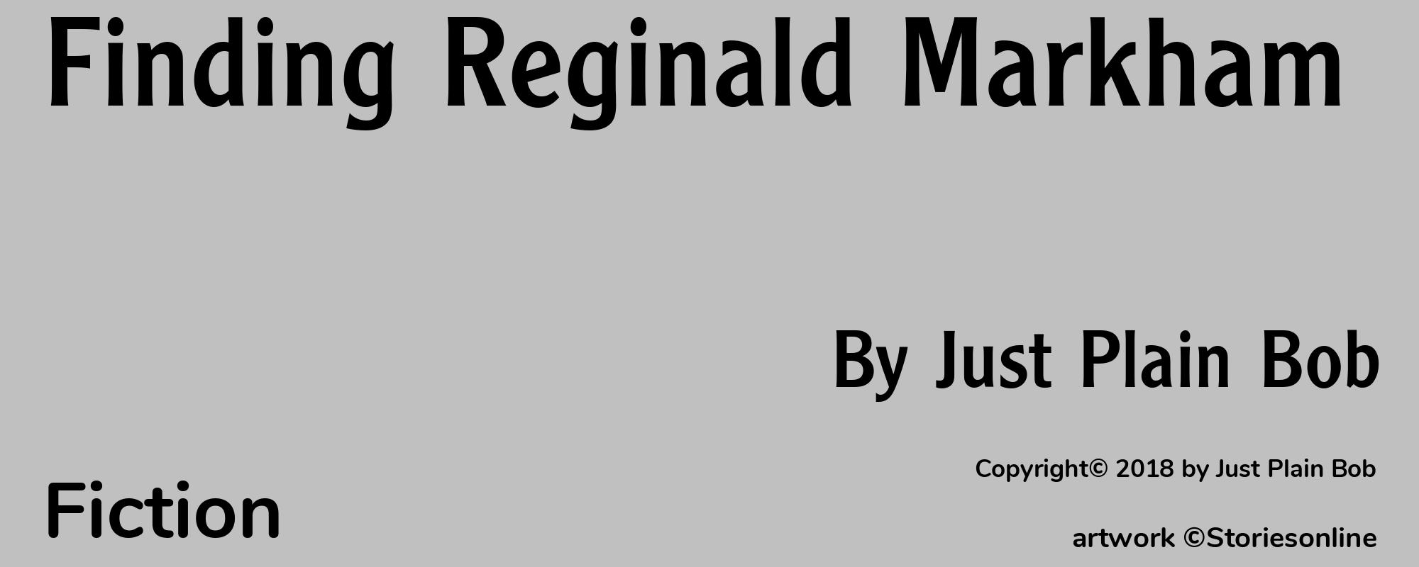 Finding Reginald Markham - Cover