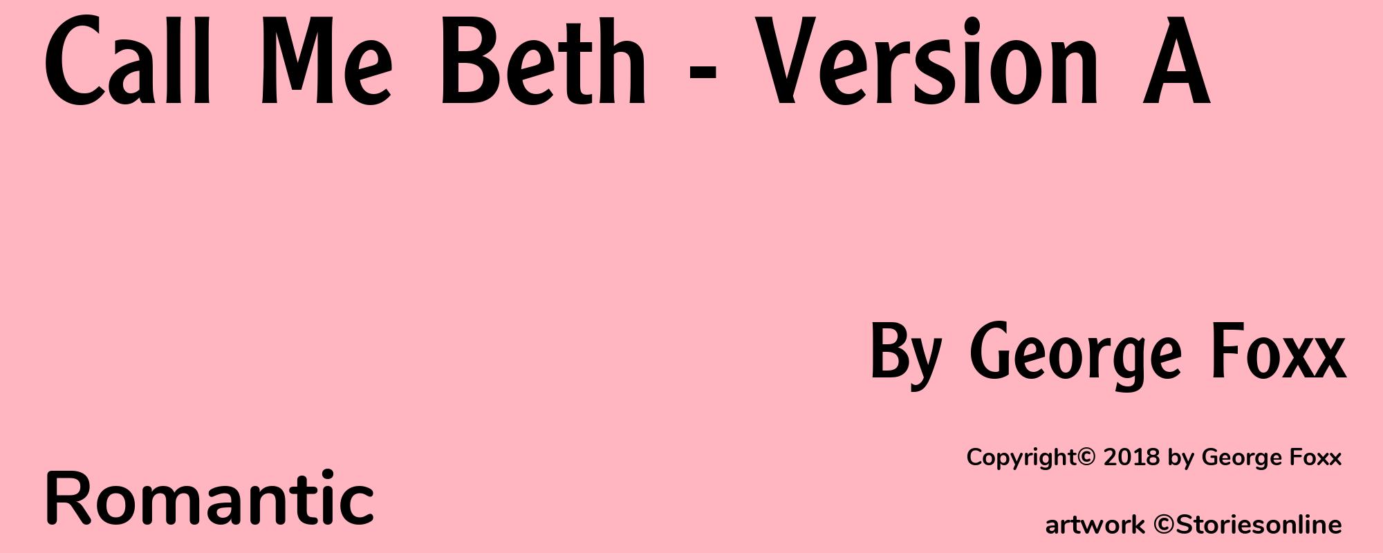 Call Me Beth - Version A - Cover