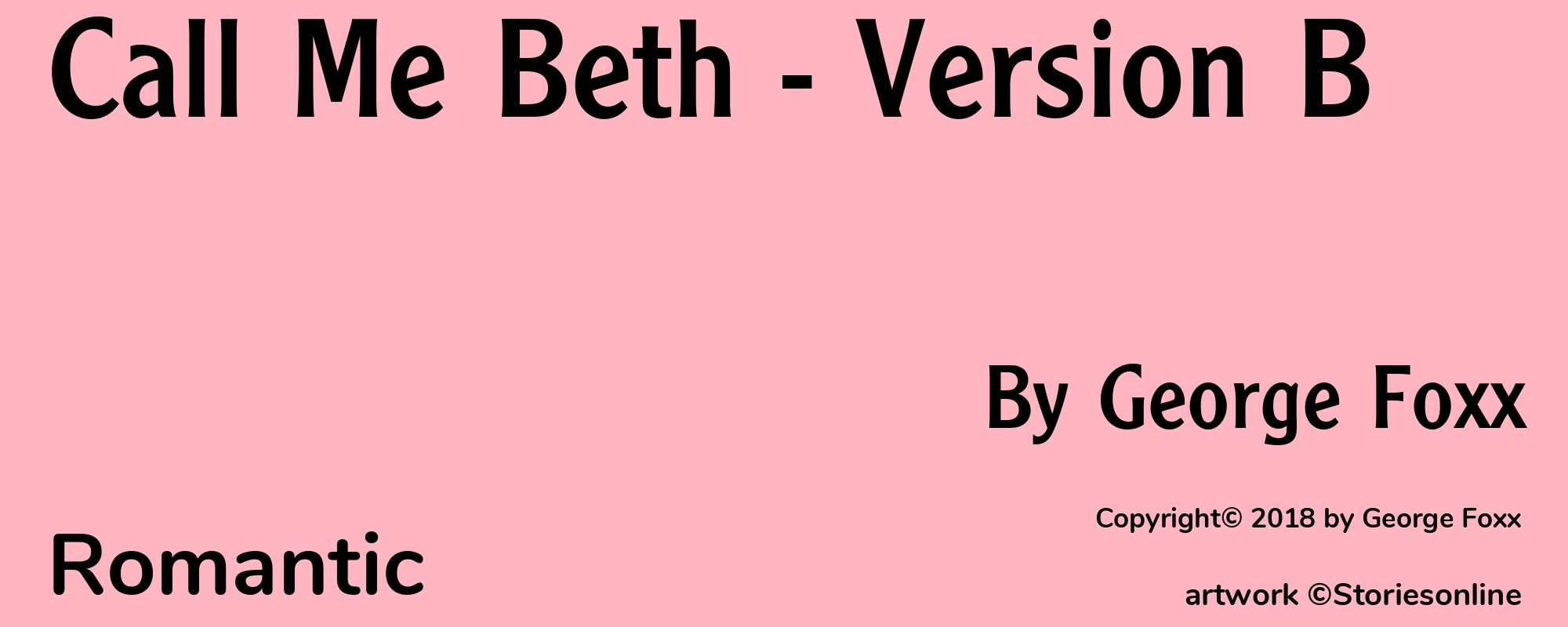 Call Me Beth - Version B - Cover