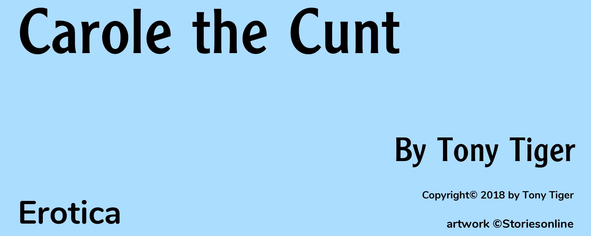 Carole the Cunt - Cover