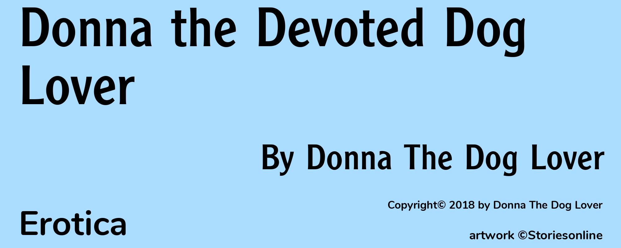 Donna the Devoted Dog Lover - Cover
