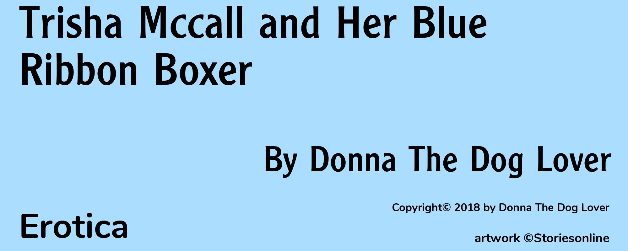 Trisha Mccall and Her Blue Ribbon Boxer - Cover