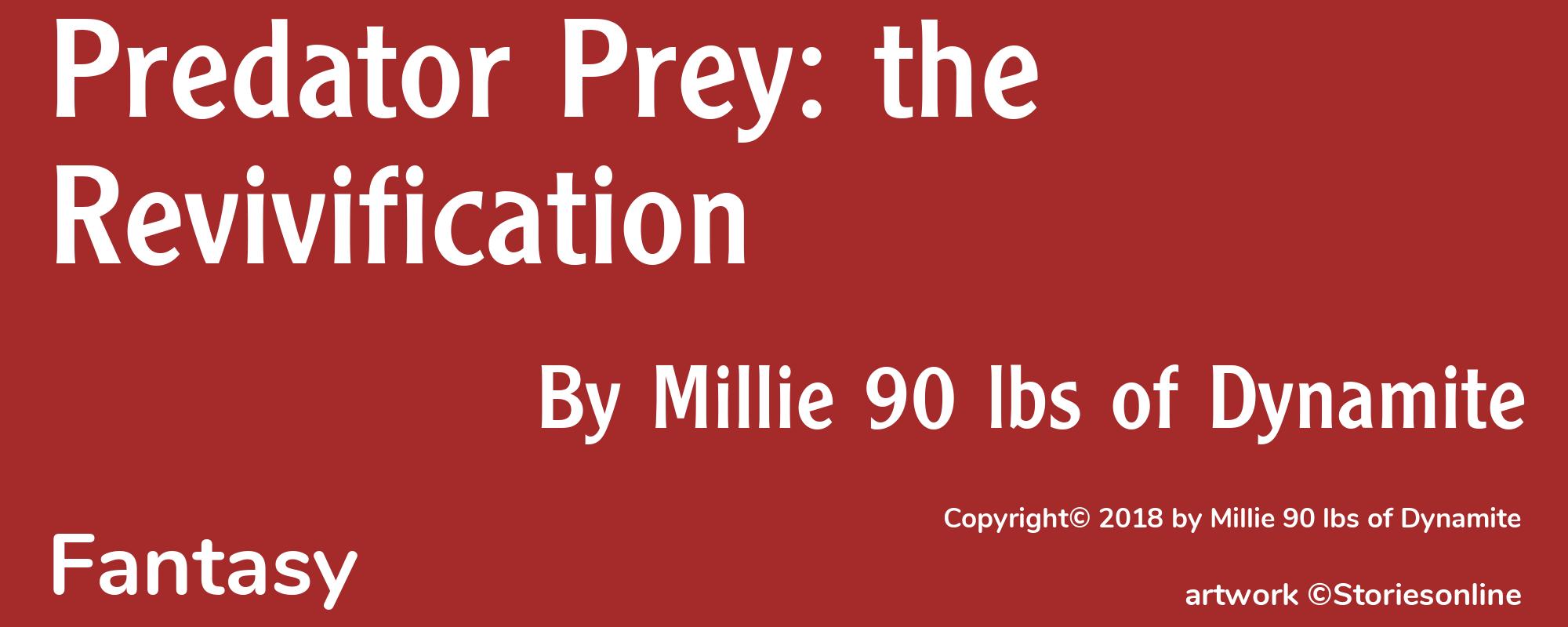 Predator Prey: the Revivification - Cover