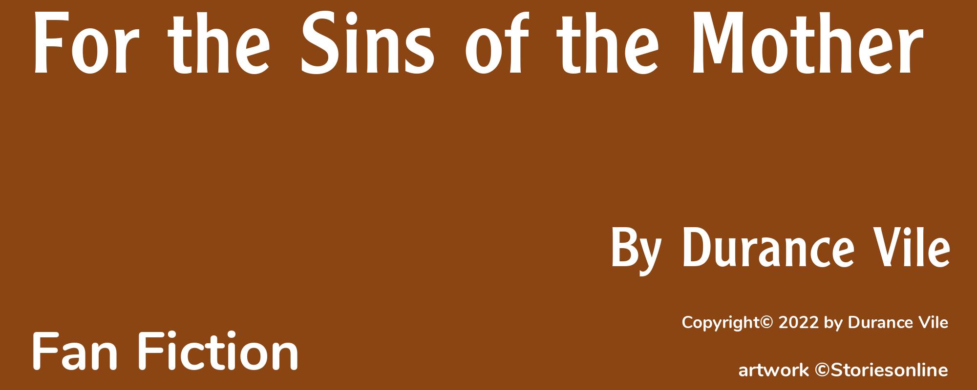 For the Sins of the Mother - Cover