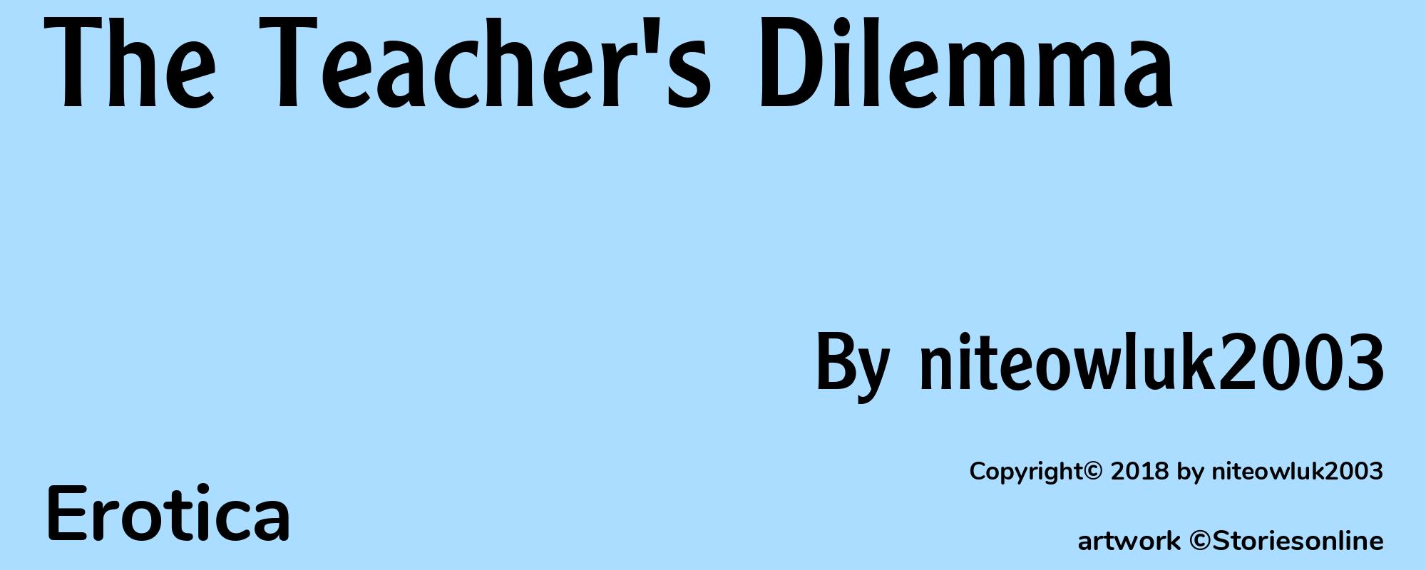 The Teacher's Dilemma - Cover