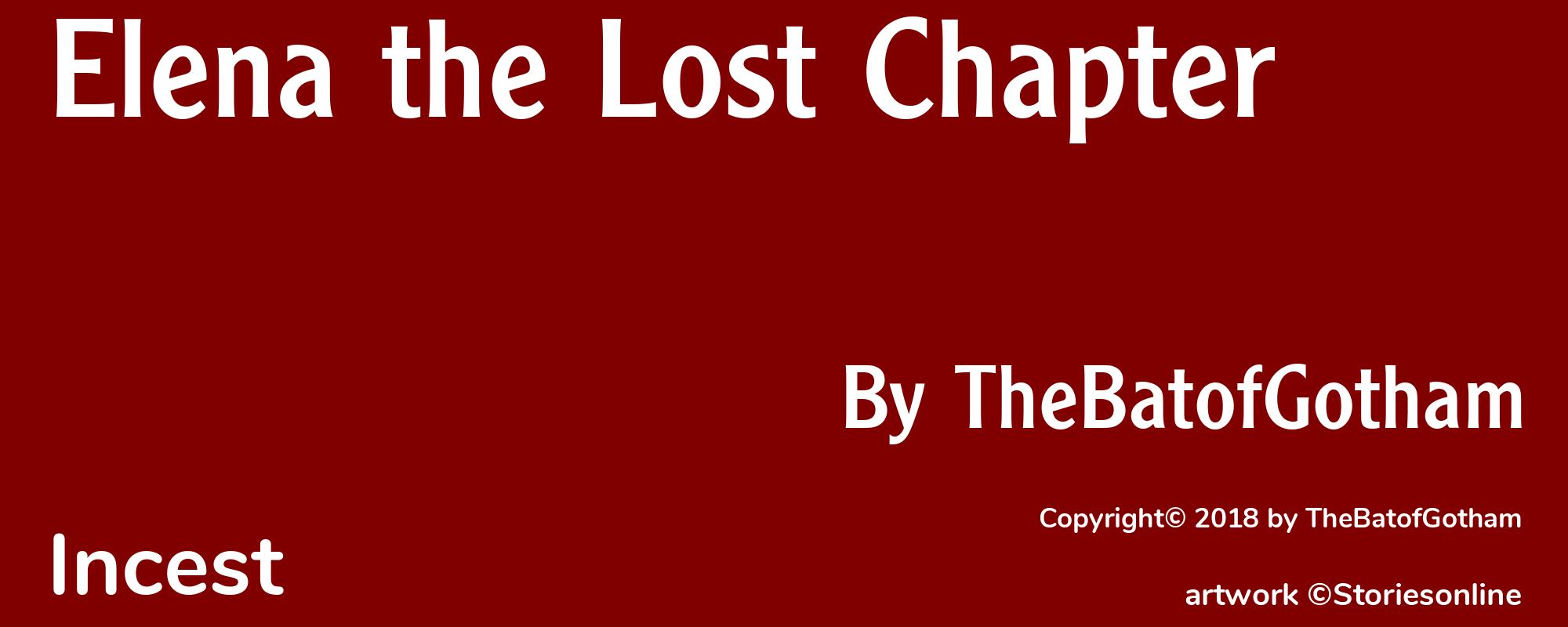 Elena the Lost Chapter - Cover