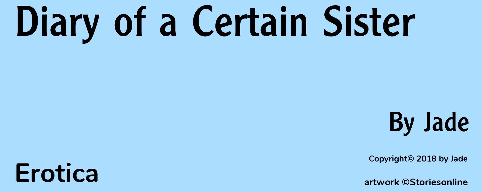 Diary of a Certain Sister - Cover