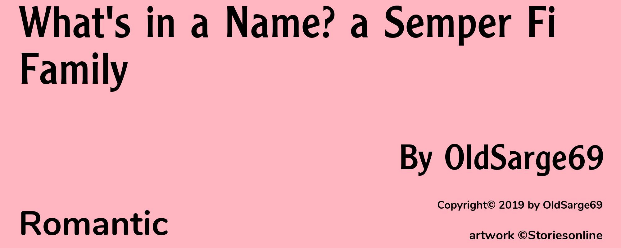 What's in a Name? a Semper Fi Family - Cover