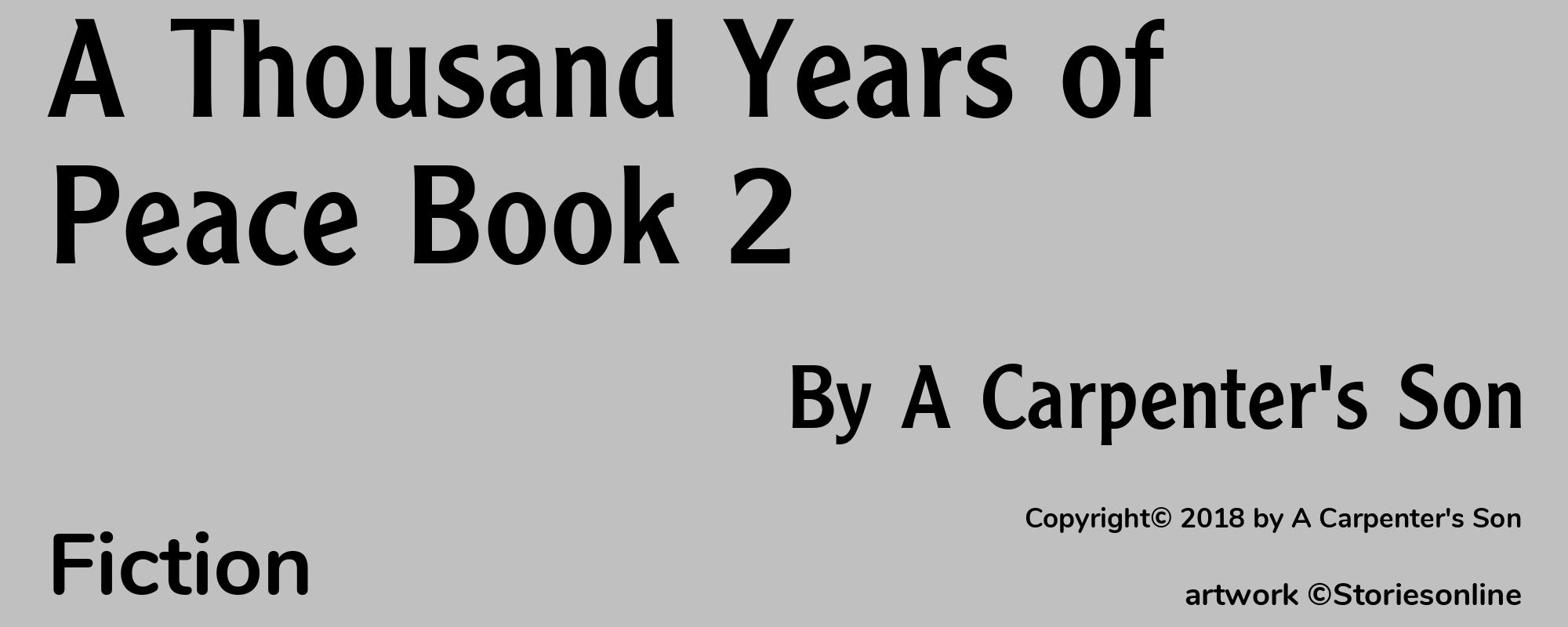 A Thousand Years of Peace Book 2 - Cover