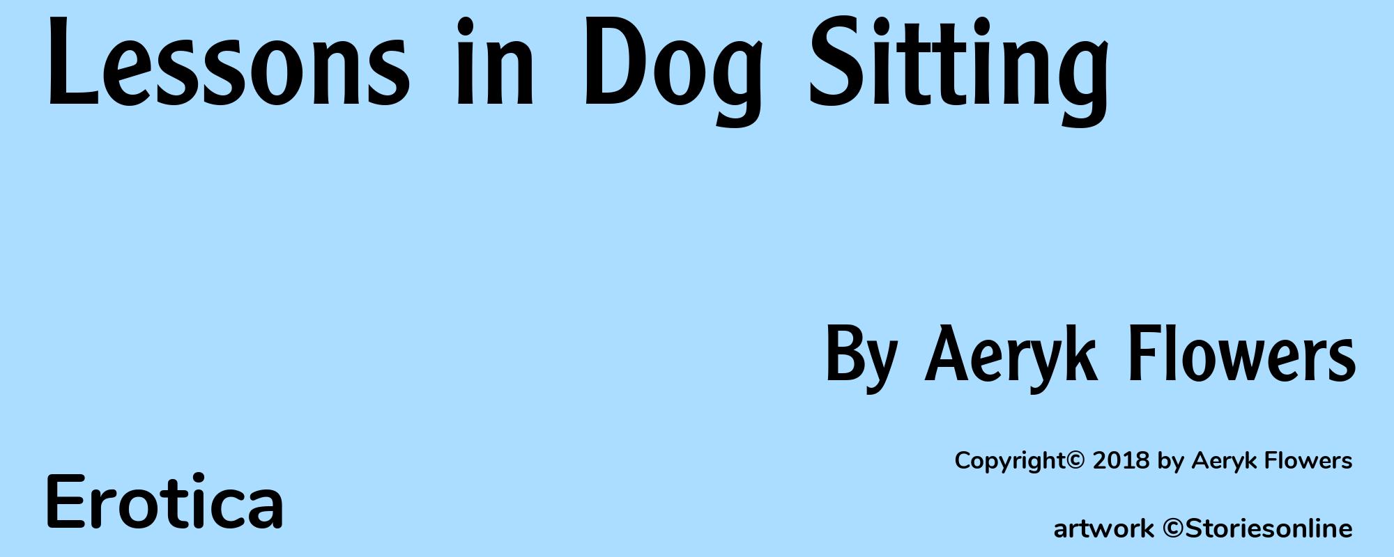Lessons in Dog Sitting - Cover