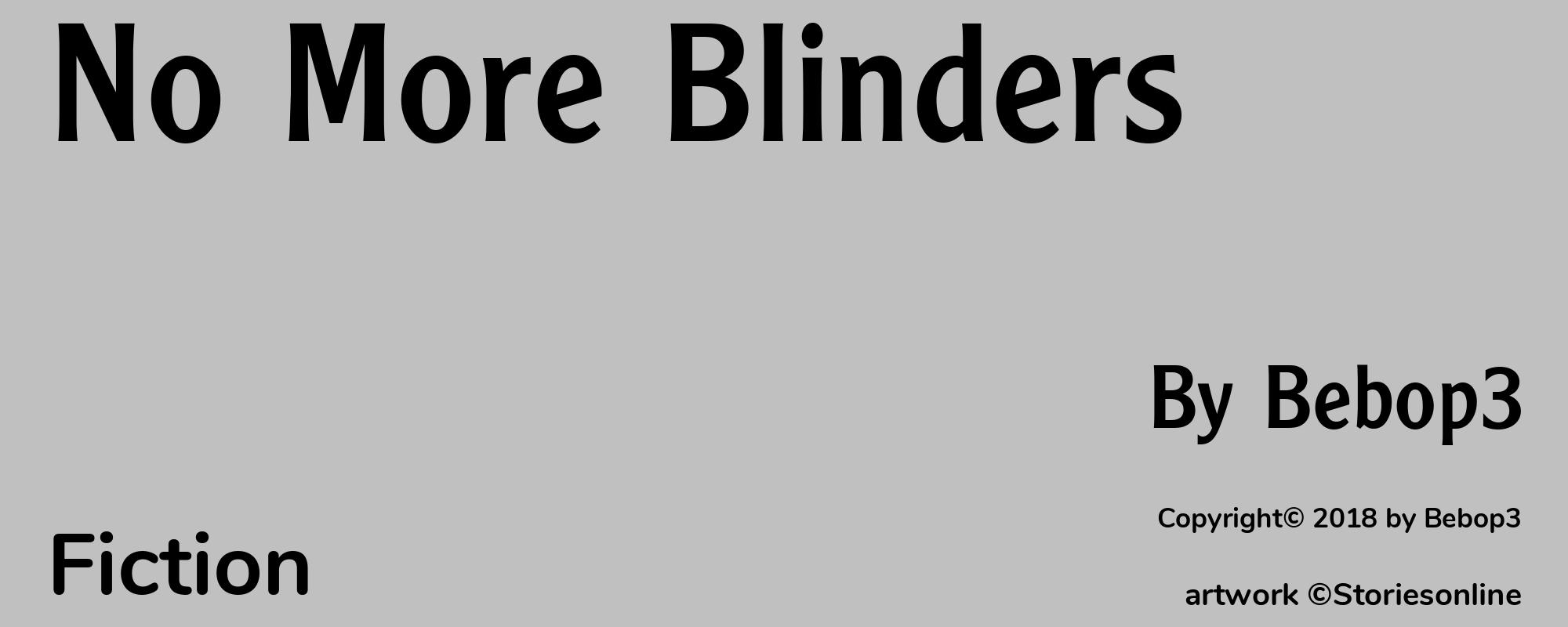 No More Blinders - Cover