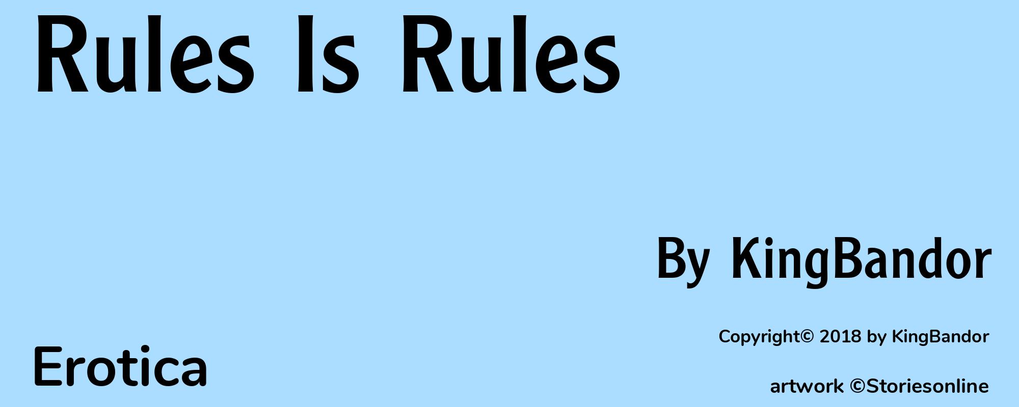 Rules Is Rules - Cover
