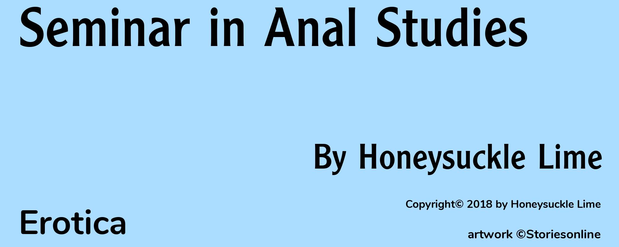 Seminar in Anal Studies - Cover