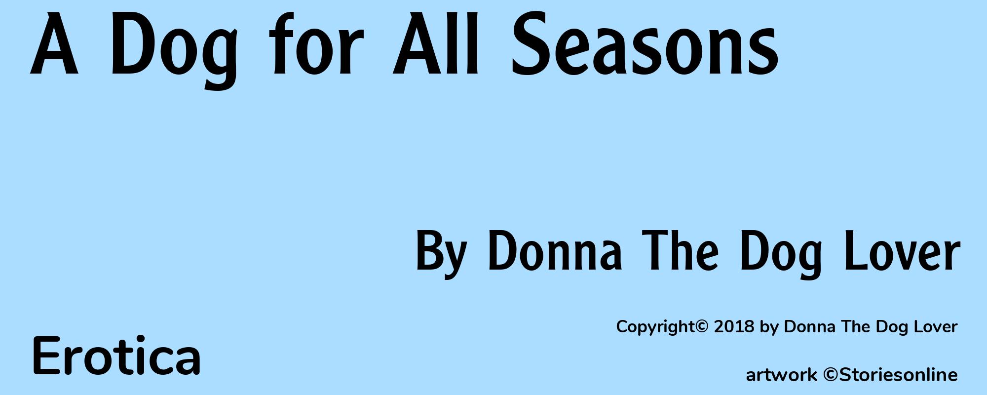 A Dog for All Seasons - Cover