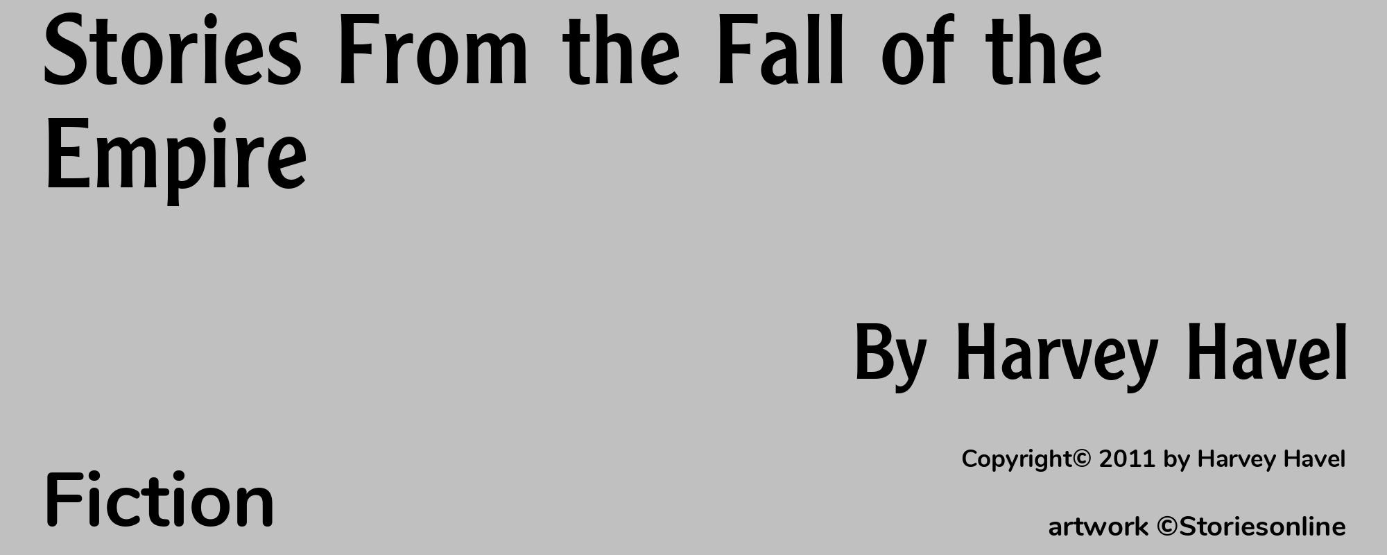 Stories From the Fall of the Empire - Cover