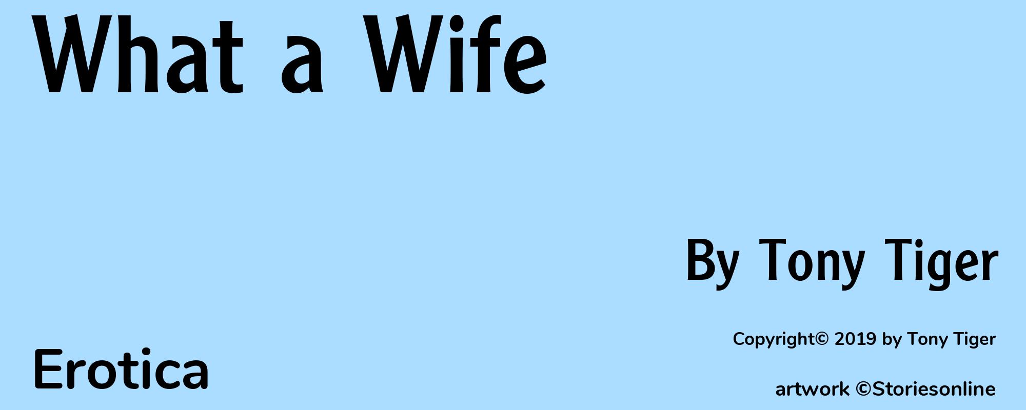 What a Wife - Cover