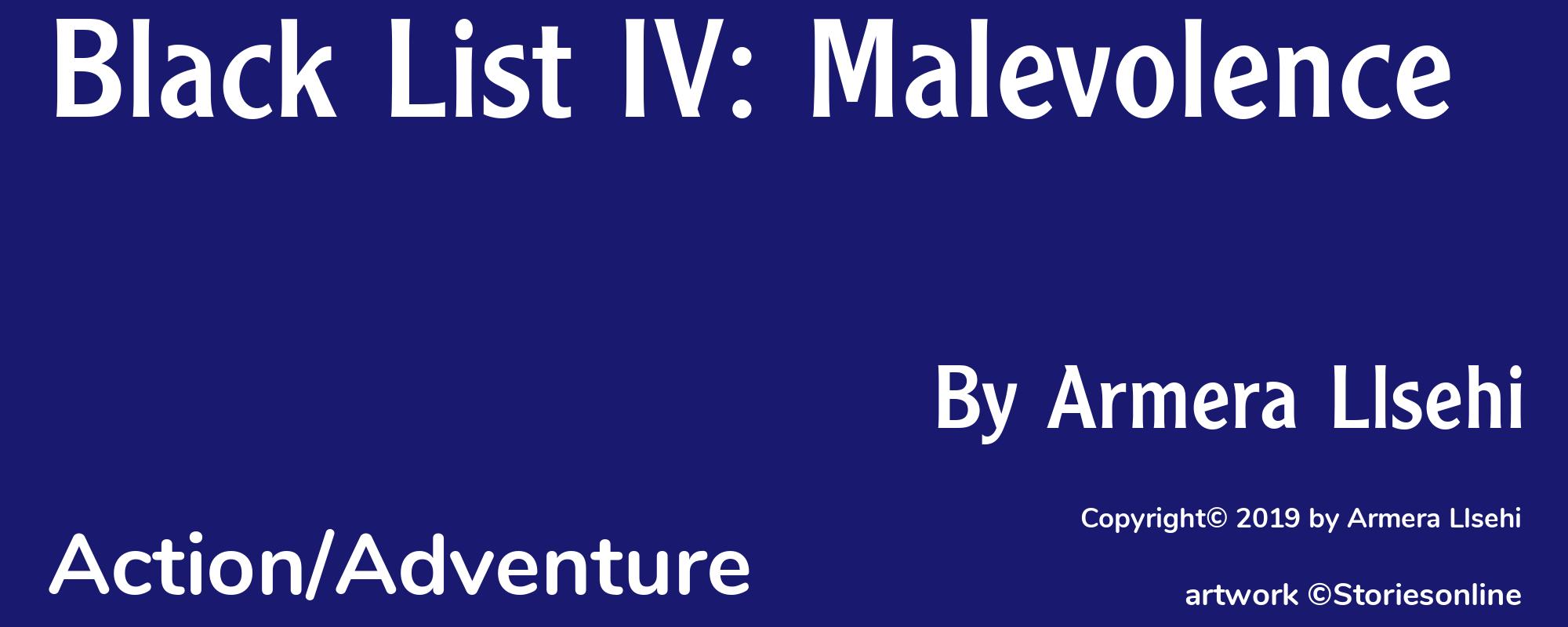Black List IV: Malevolence - Cover