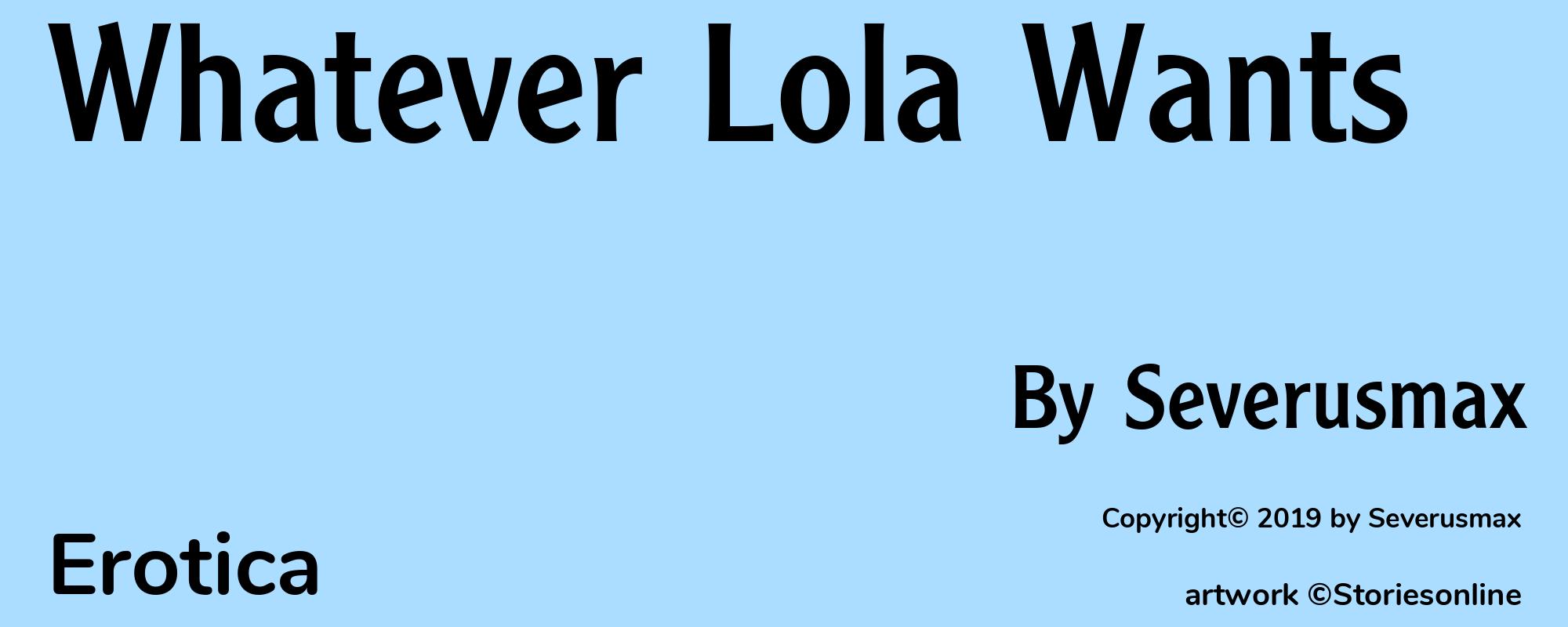 Whatever Lola Wants - Cover