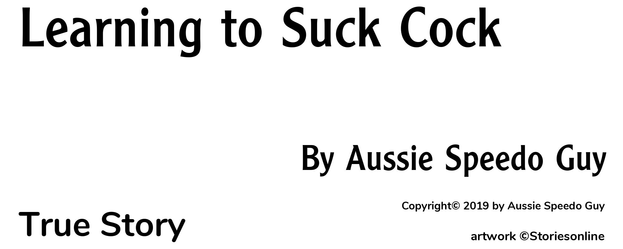 Learning to Suck Cock - Cover