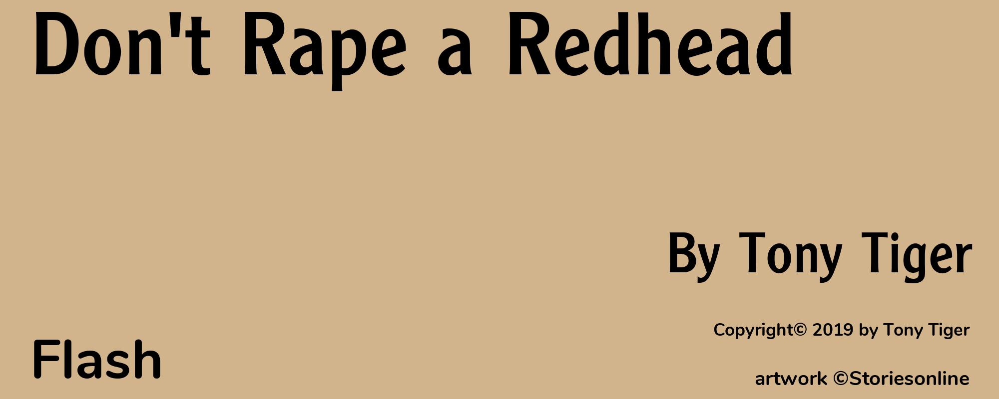 Don't Rape a Redhead - Cover