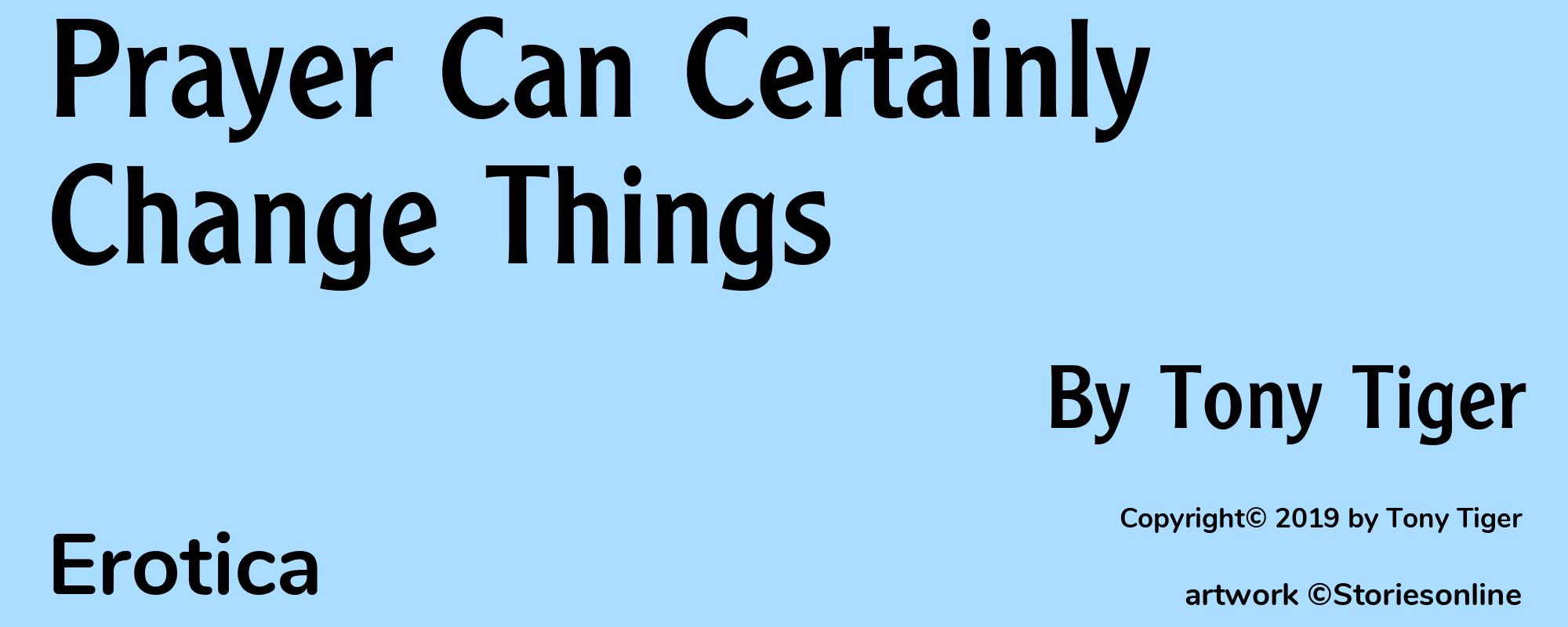 Prayer Can Certainly Change Things - Cover