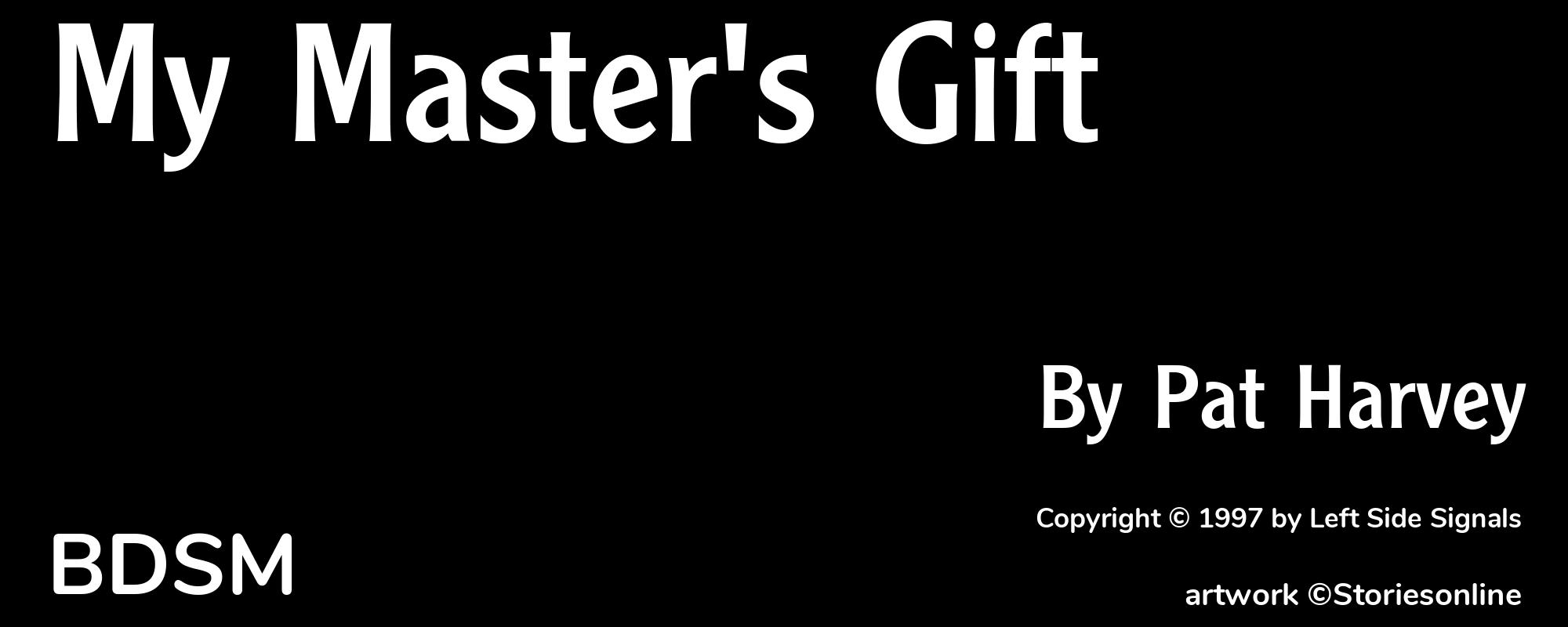 My Master's Gift - Cover