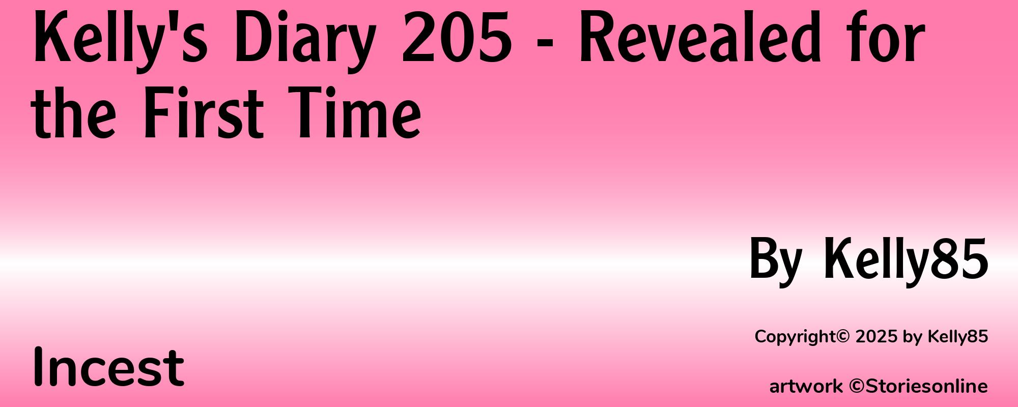 Kelly's Diary 205 - Revealed for the First Time - Cover