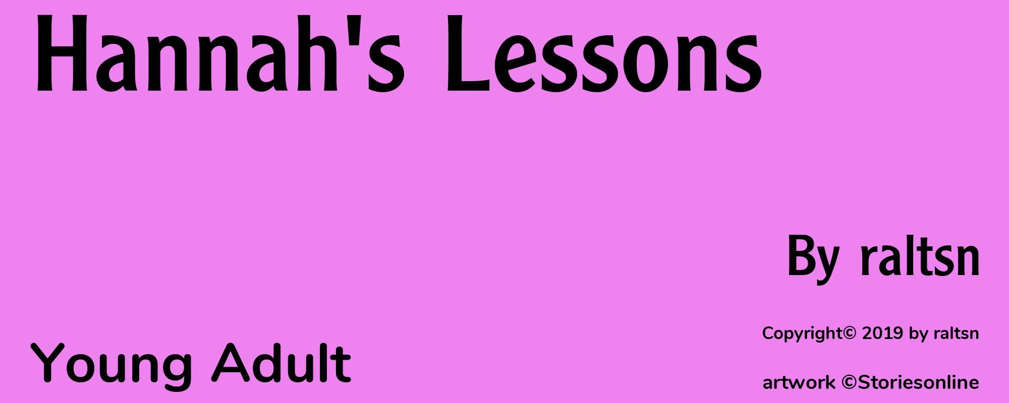 Hannah's Lessons - Cover