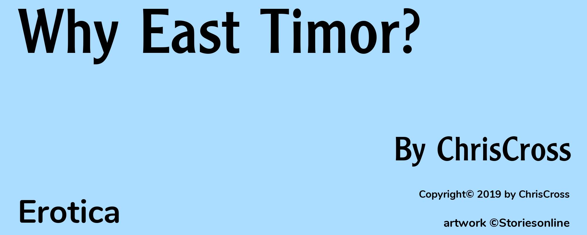 Why East Timor? - Cover