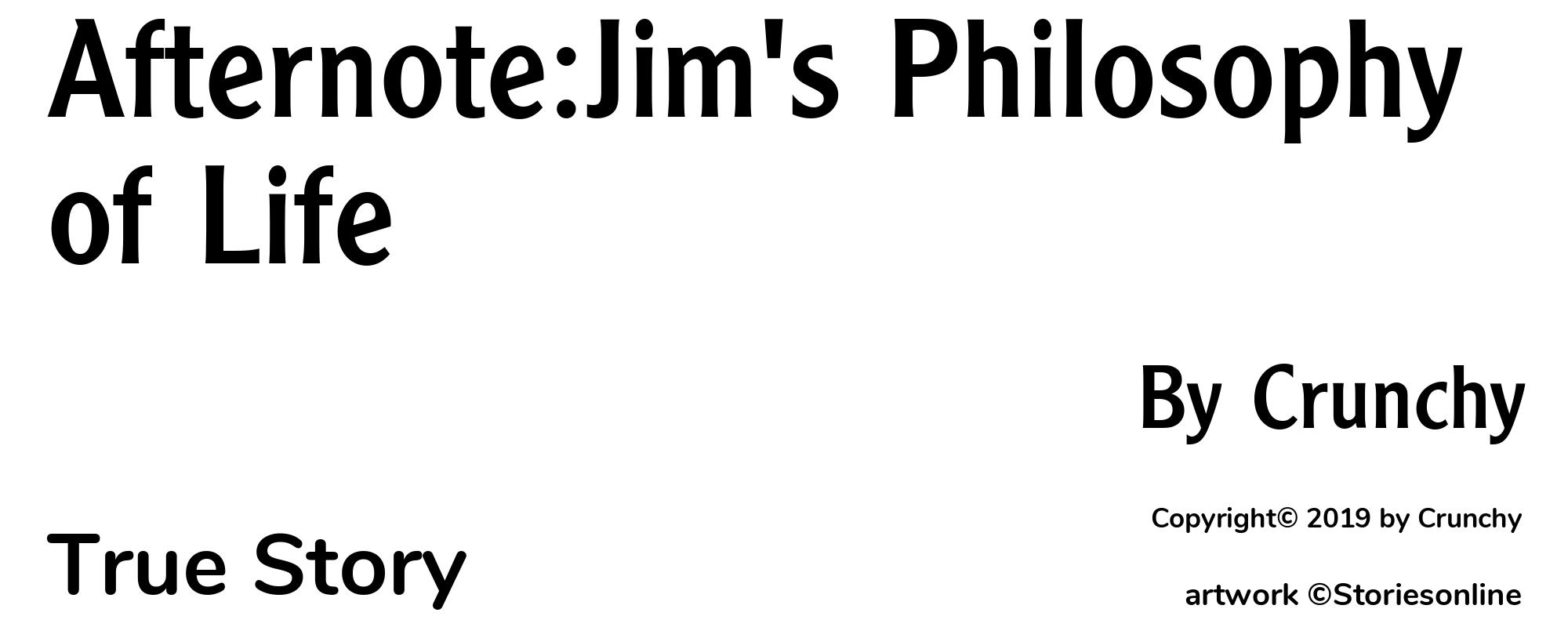 Afternote:Jim's Philosophy of Life - Cover