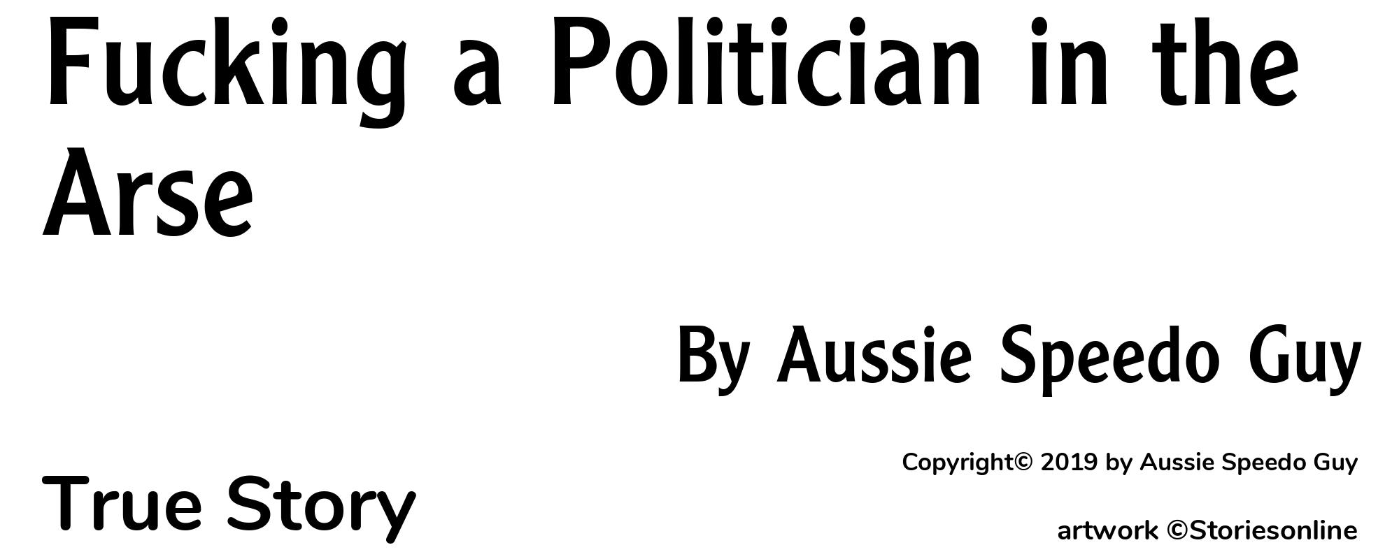 Fucking a Politician in the Arse - Cover