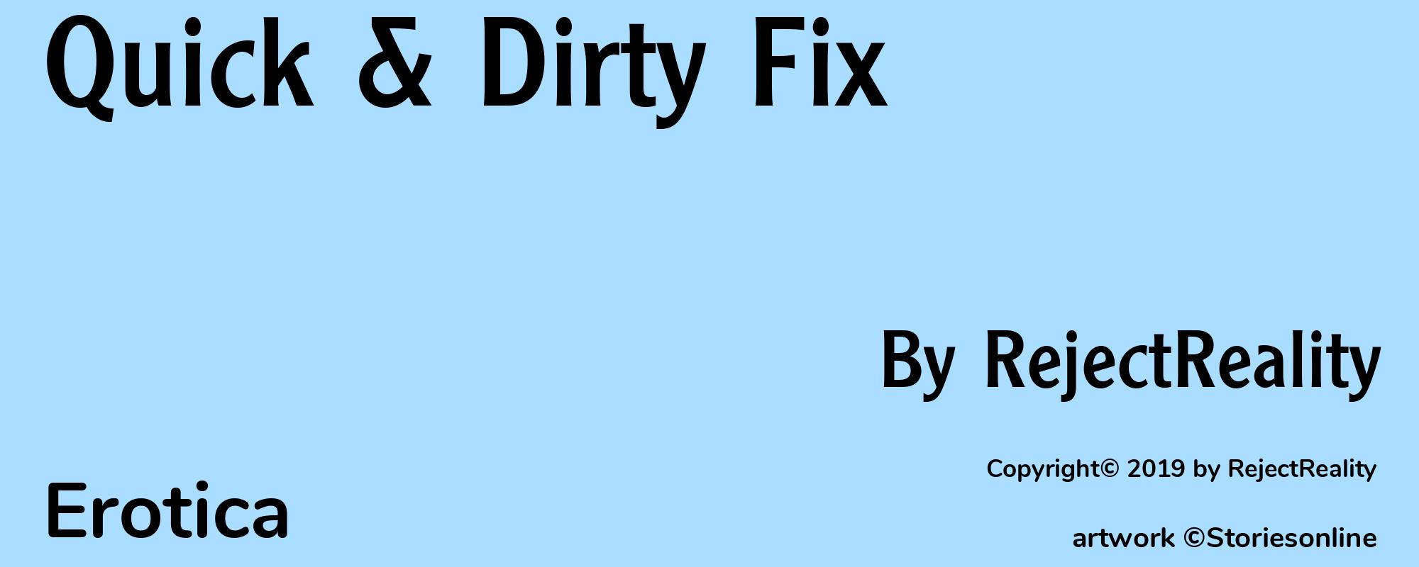 Quick & Dirty Fix - Cover