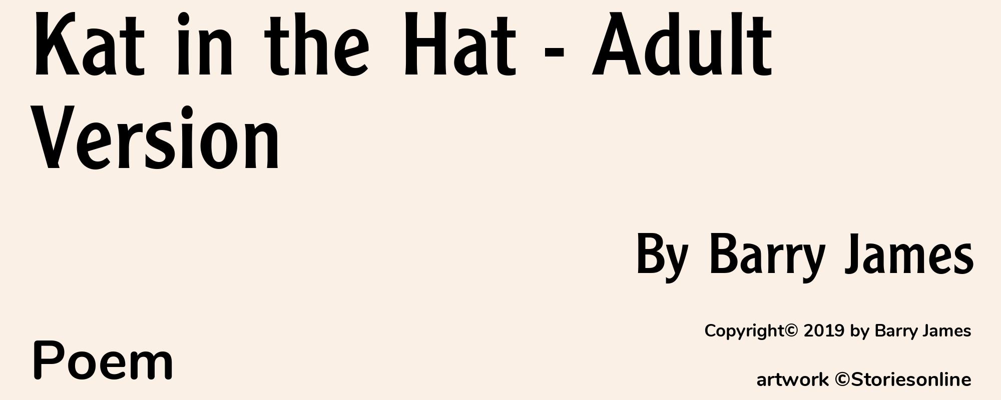 Kat in the Hat - Adult Version - Cover
