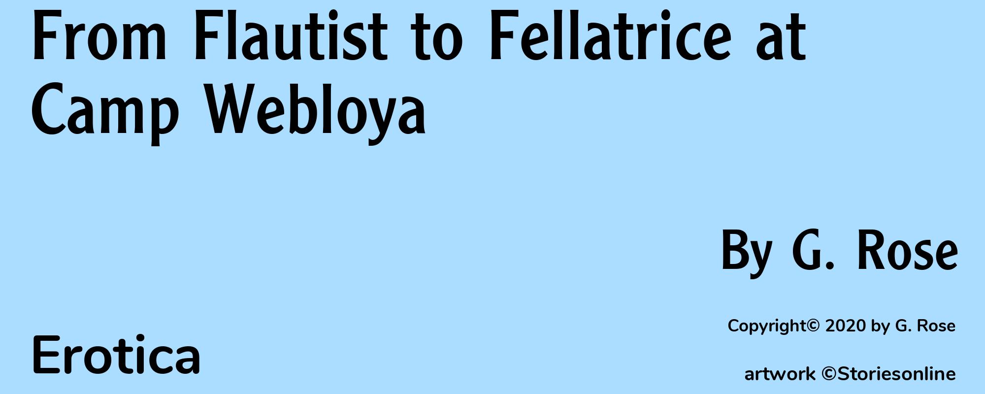 From Flautist to Fellatrice at Camp Webloya - Cover