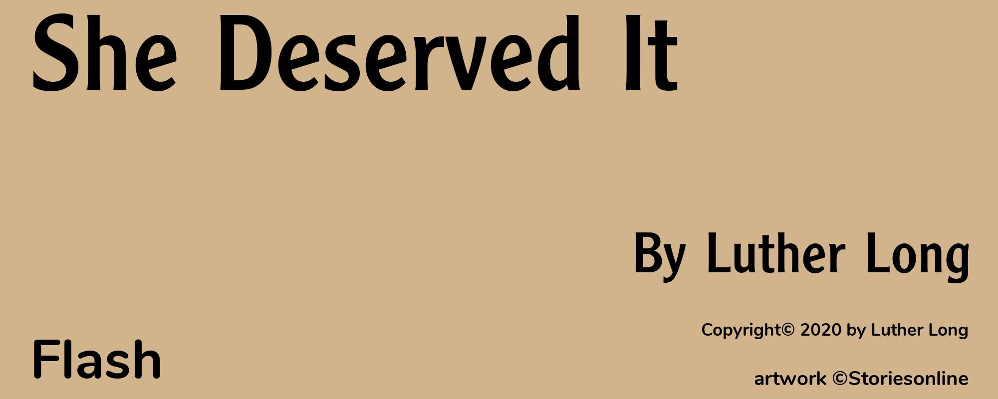 She Deserved It - Cover